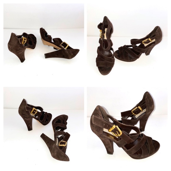 MICHAEL KORS SUEDE PLATFORM HEELS - Picture 4 of 8